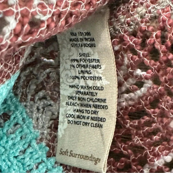 EUC Soft Surroundings boho tunic cover up. Open weave, sz small. - Picture 4 of 9